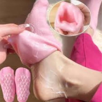 Reusable Silicone Spa Gel Socks for Dry Feet & Cracked Heels | Intensive Moisturizing Overnight Foot Care